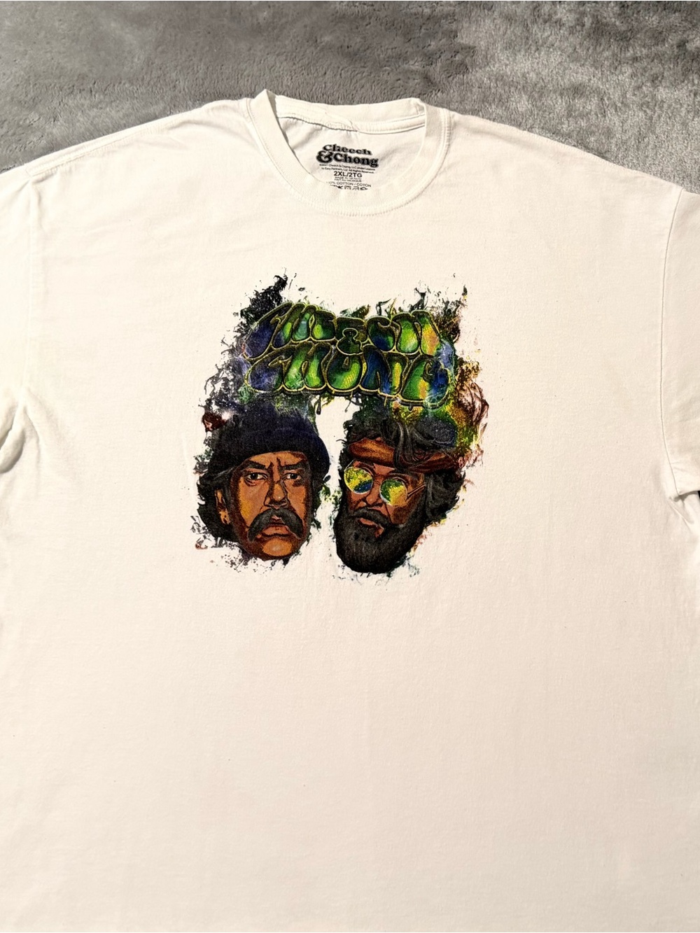 Cheech And Chong | 2021 Graphic T Shirt | White | Size 2XL